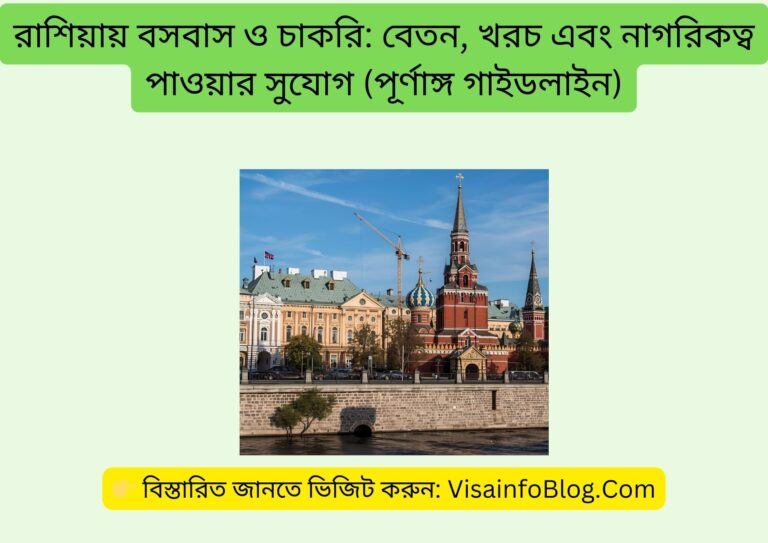 রাশিয়ায় বসবাস ও চাকরি বেতন, খরচ এবং নাগরিকত্ব পাওয়ার সুযোগ (পূর্ণাঙ্গ গাইডলাইন ২০২৫)