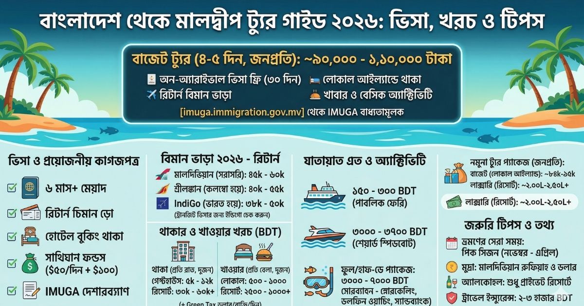 মালদ্বীপ যেতে কত টাকা লাগে