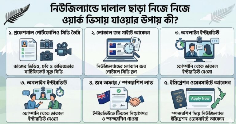 নিউজিল্যান্ড ওয়ার্ক ভিসা ২০২৬ দালাল ছাড়া নিজে নিজে কীভাবে আবেদন করবেন